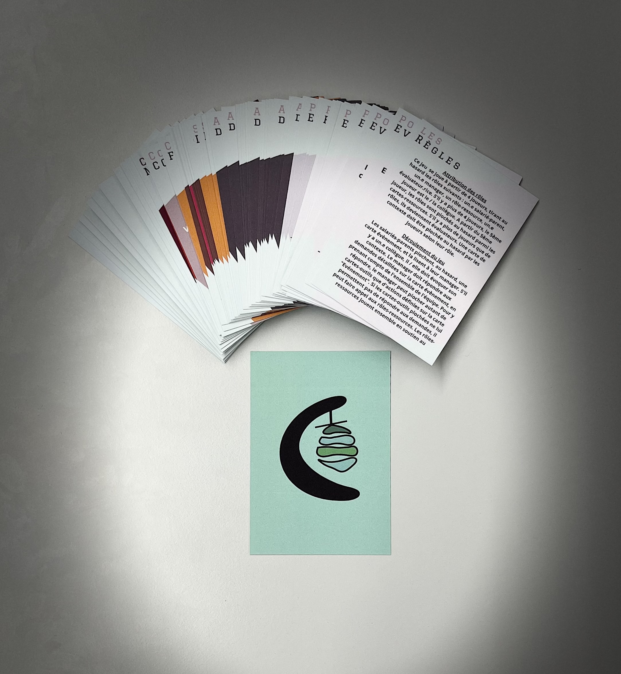 Une image montrant notre jeu de rôle qui permet de sensibiliser aux enjeux de la parentalité en entreprise.